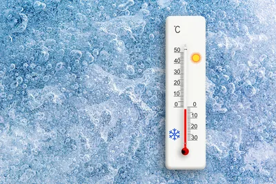 termometer yang menunjukkan suhu dingin