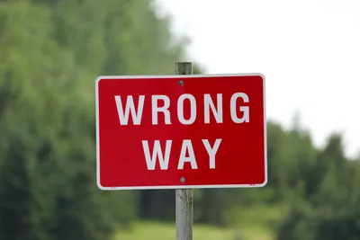 wrong way
