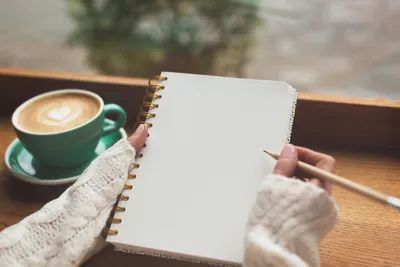 mencatat di notebook