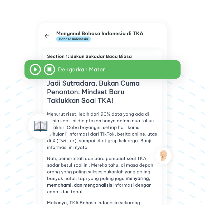 dengarkan materi