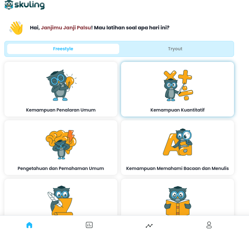 macam-macam latihan soal di Skuling