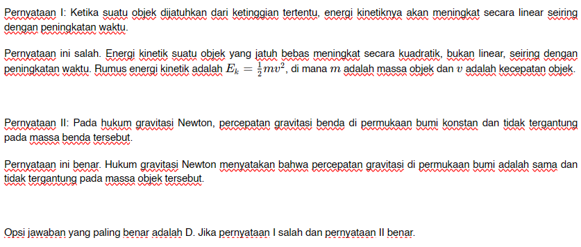 contoh soal fisika utbk